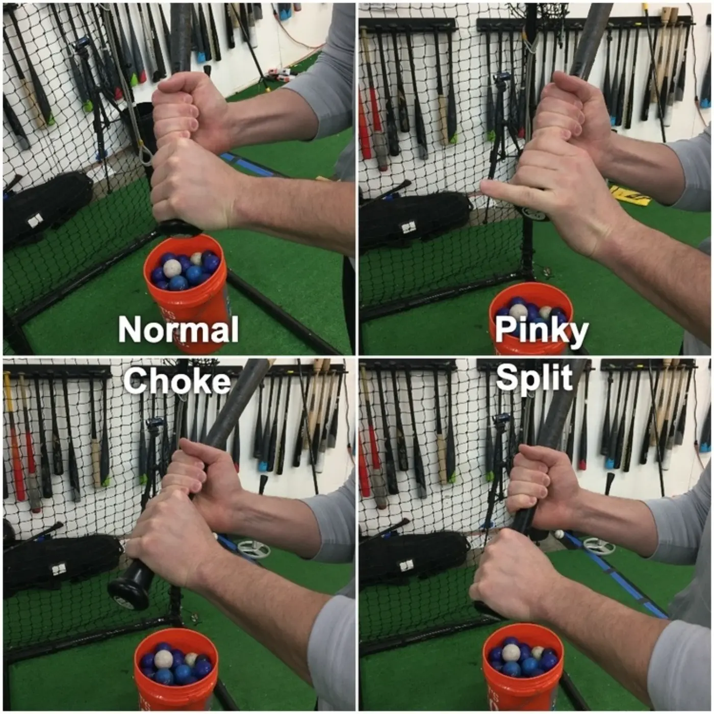 Baseball How to Hold the Bat Index Pointing Parrallel