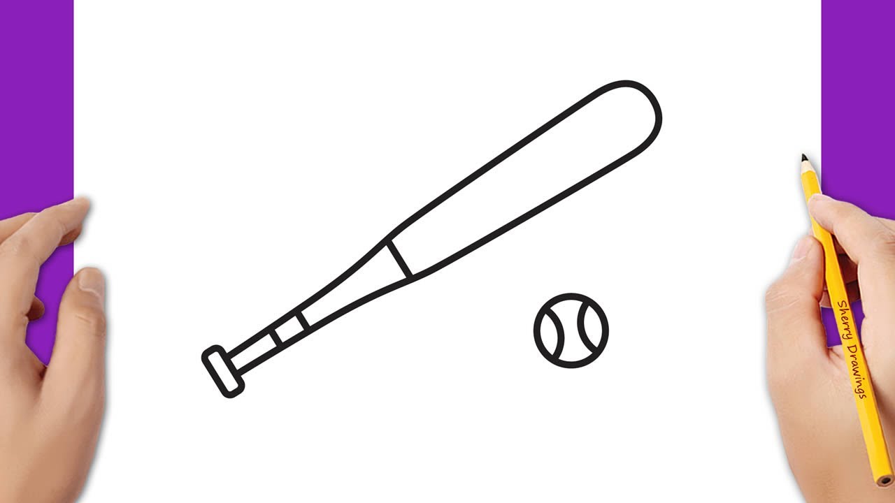 How to Draw a Baseball Bat Step by Step Easy