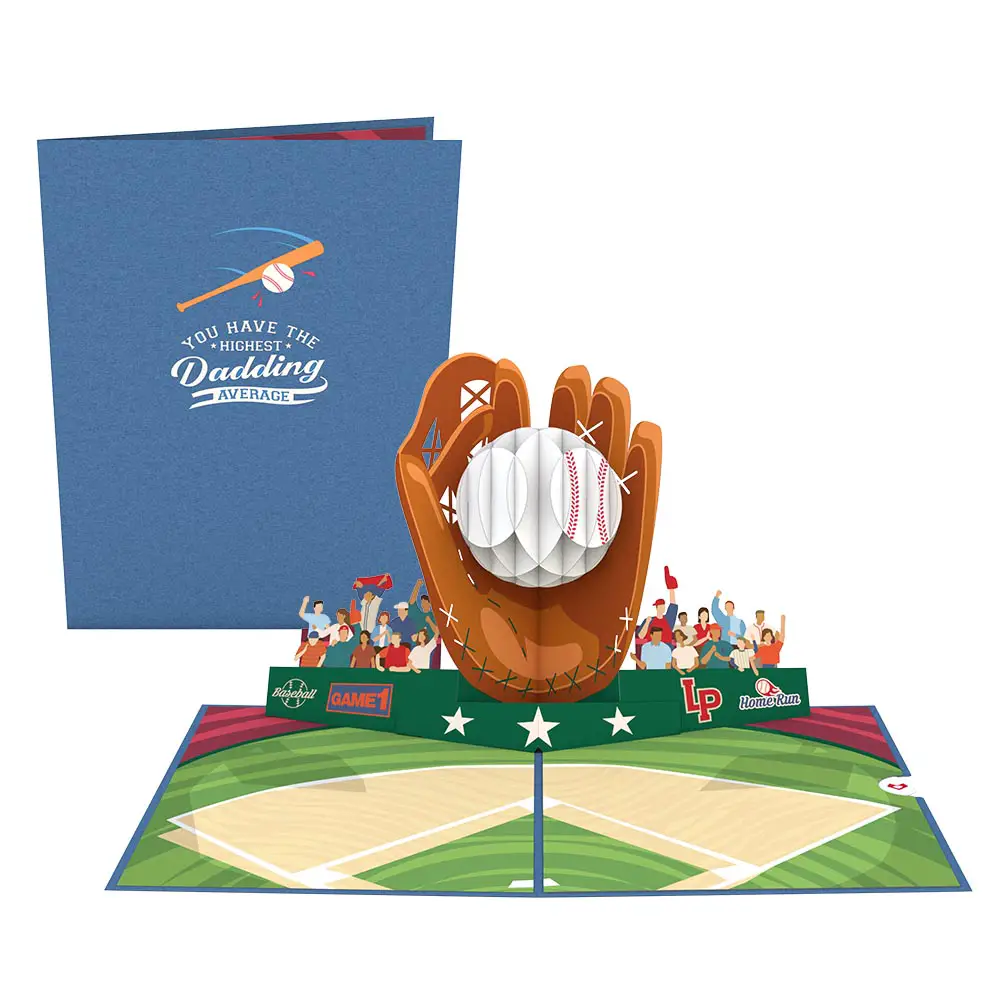 How to Make Baseball Pop Out of Baseball Birthday Card