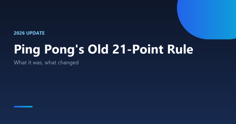 Ping pong rules 21 points history 2026