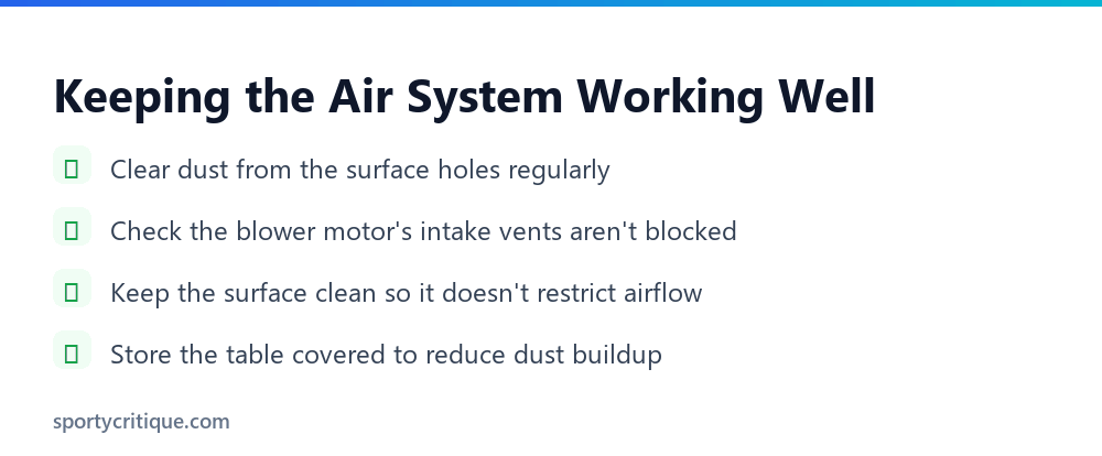 Keeping an air hockey table's air system working well