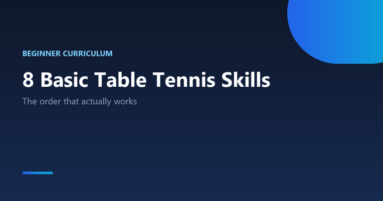 8 basic table tennis skills for beginners