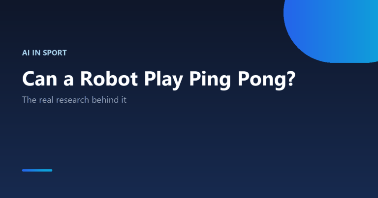 Can a robot play ping pong against a human