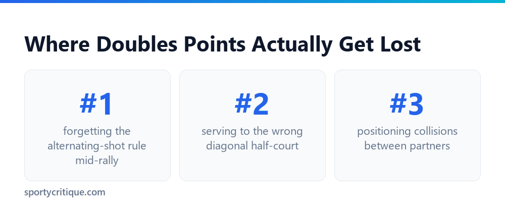 Common ping pong doubles mistakes