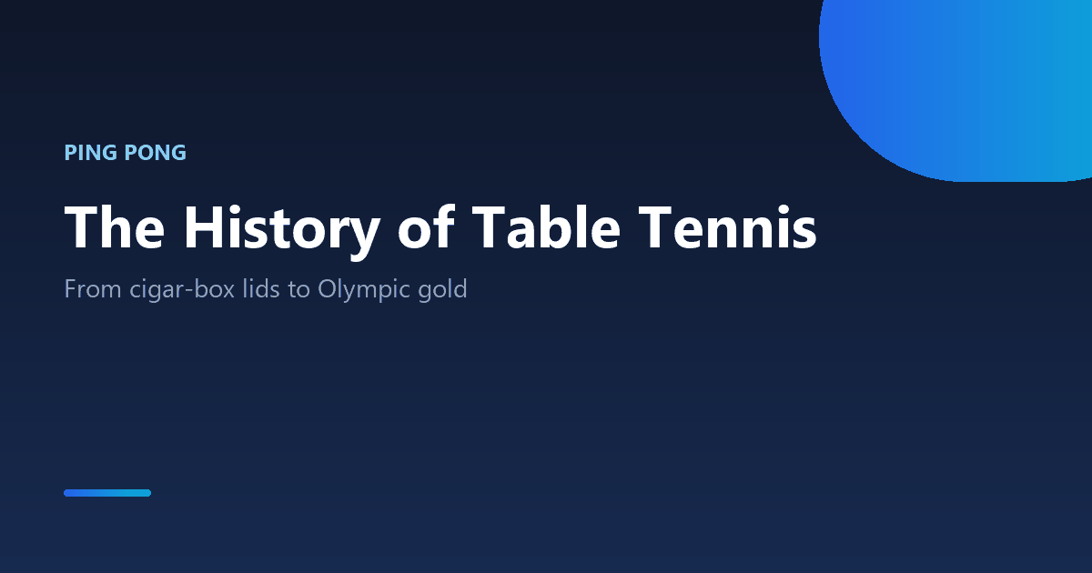 History of table tennis timeline