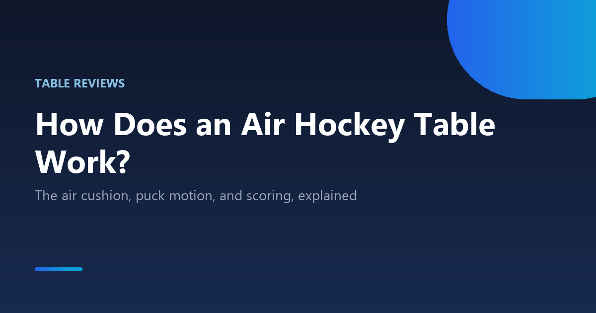 How does an air hockey table work