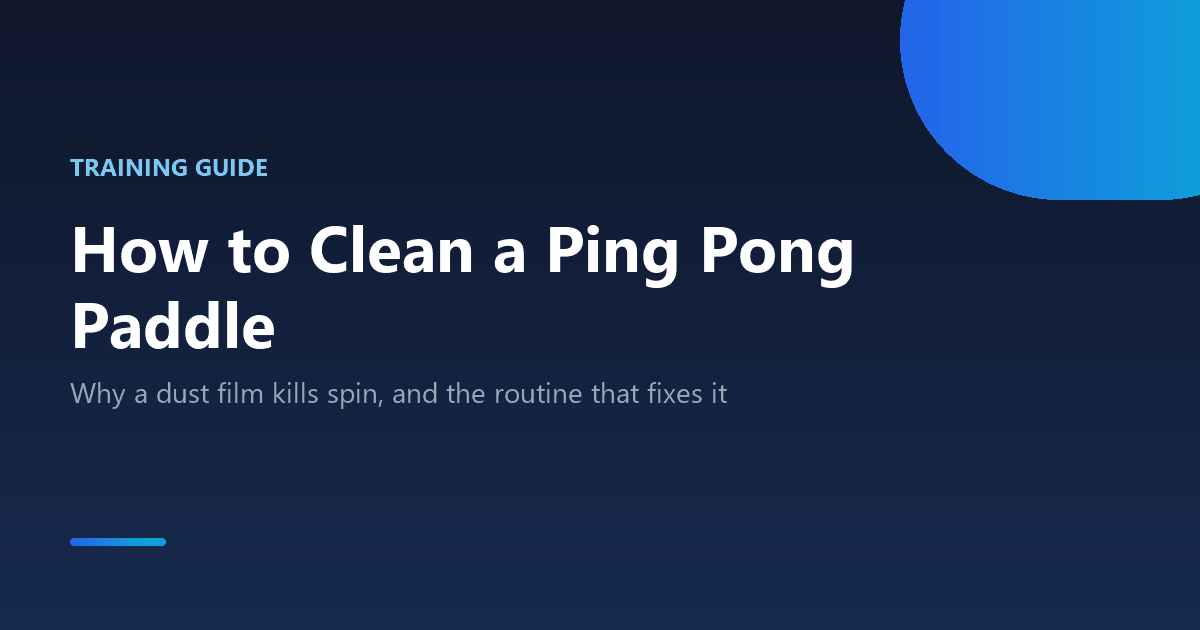 How to clean a ping pong paddle