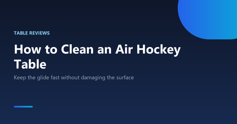 How to clean an air hockey table