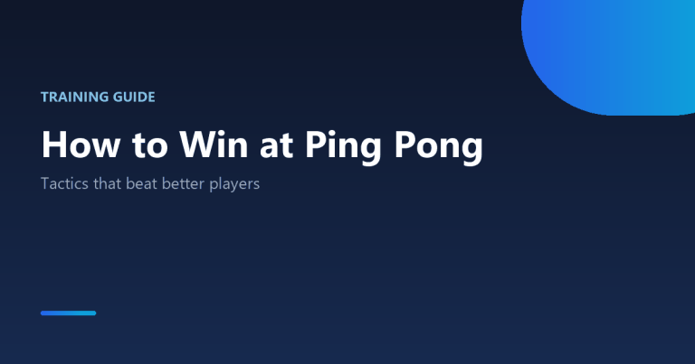 How to win at ping pong tactics