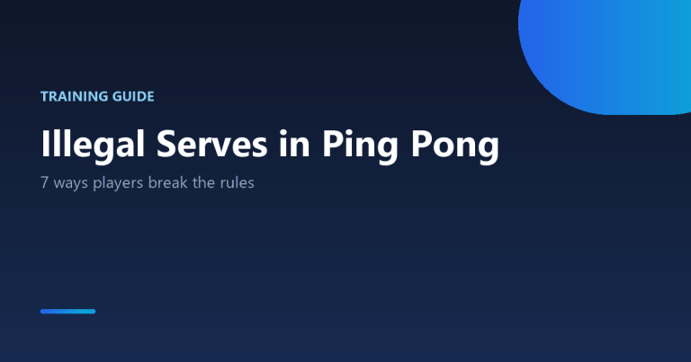 Illegal serves in ping pong