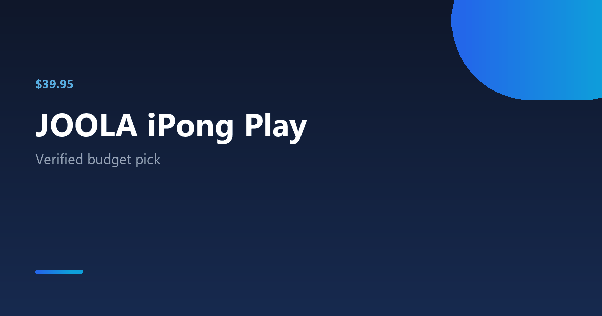 JOOLA iPong Play table tennis robot