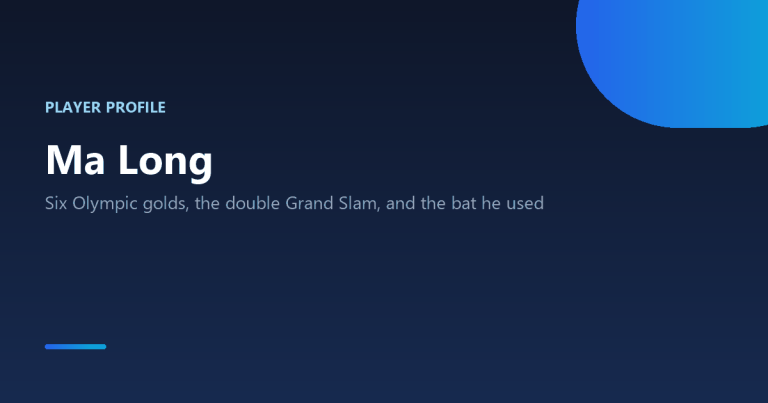 Ma Long table tennis player profile