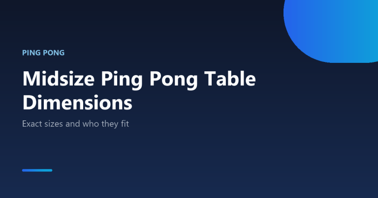 Midsize ping pong table dimensions