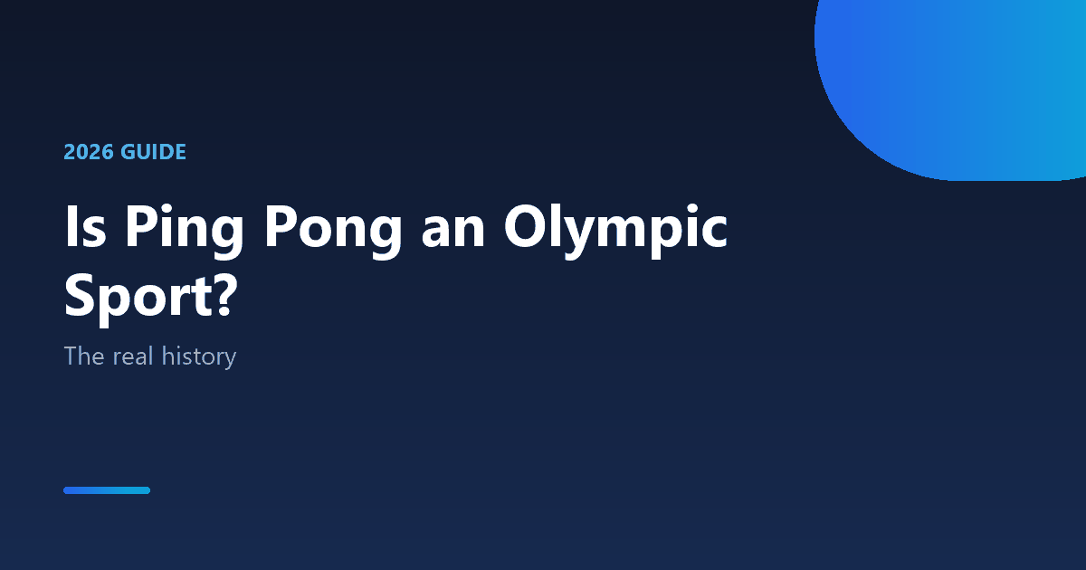Is ping pong an Olympic sport 2026