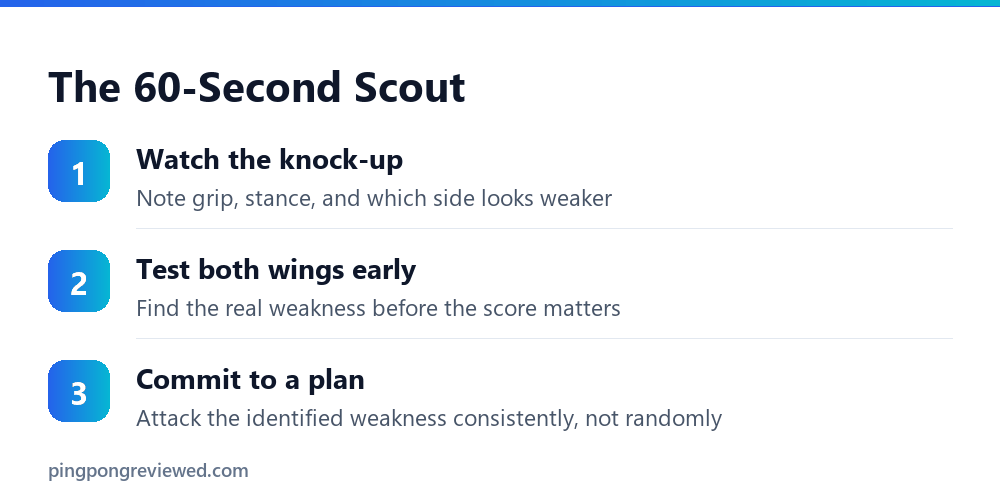 The 60-second ping pong scouting routine