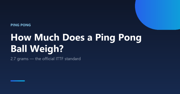 How much does a ping pong ball weigh - 2.7 grams