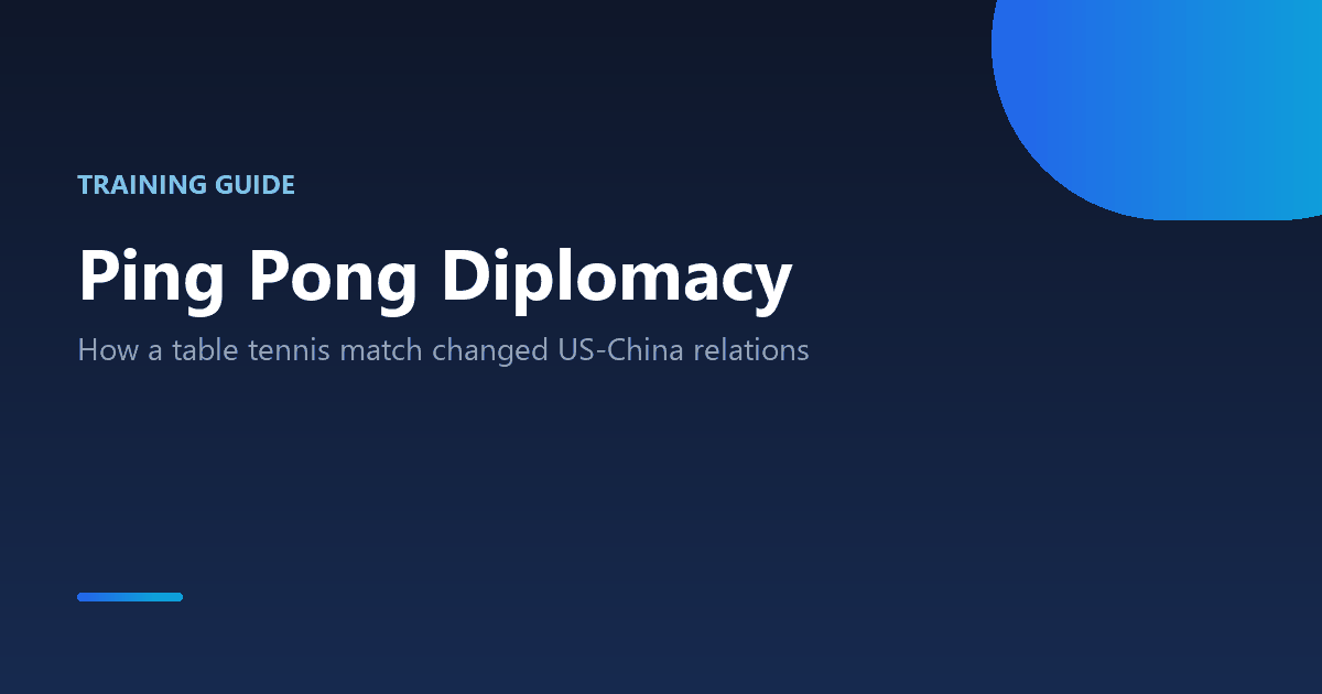 Ping pong diplomacy 1971 US China table tennis