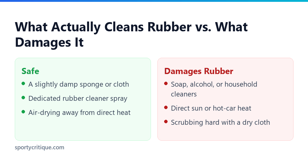 What safely cleans ping pong paddle rubber vs what damages it