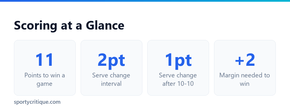 Ping pong scoring rules at a glance