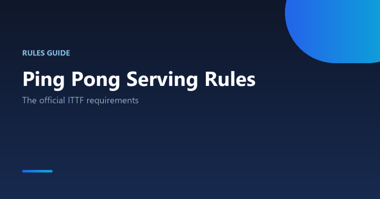 Ping pong serving rules official ITTF requirements