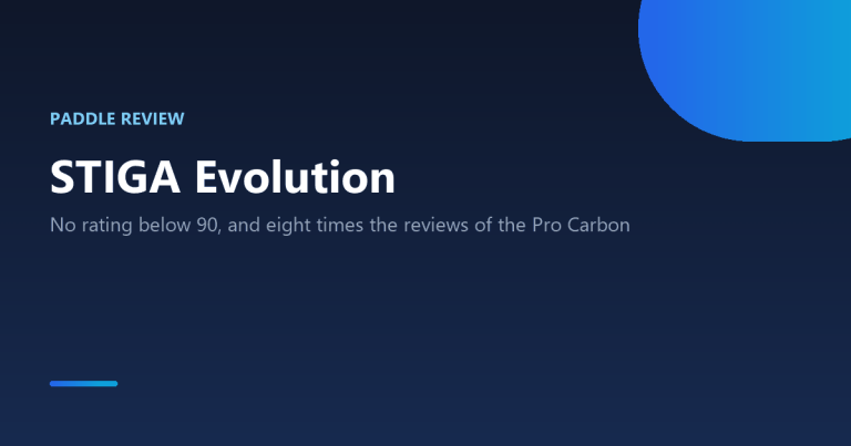 STIGA Evolution paddle review