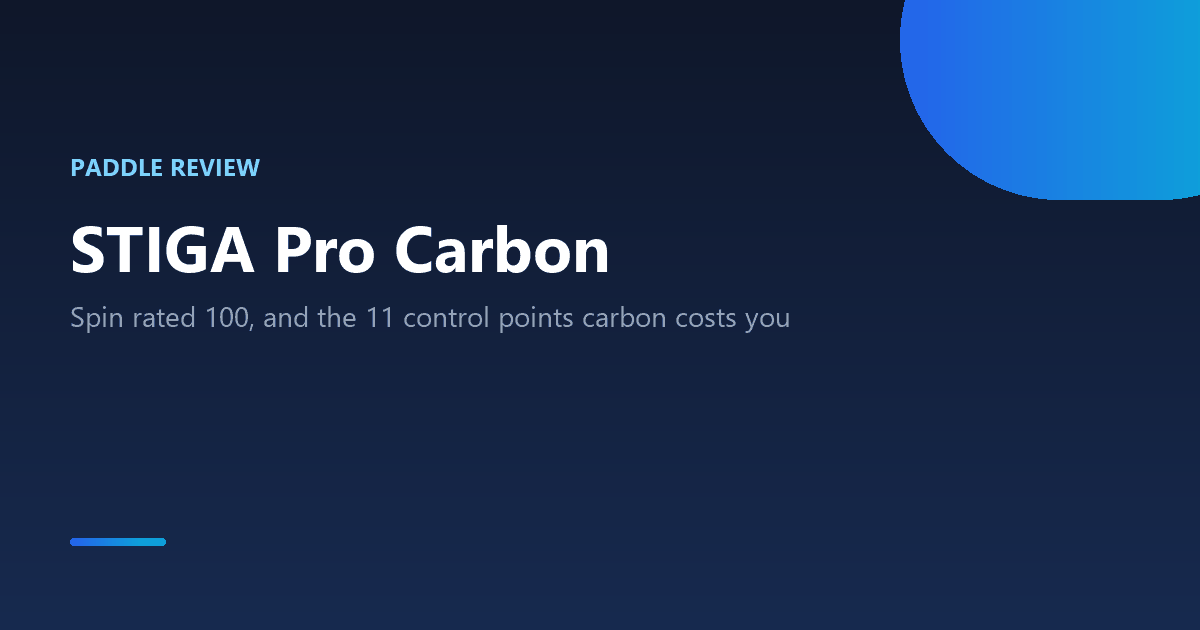 STIGA Pro Carbon paddle review