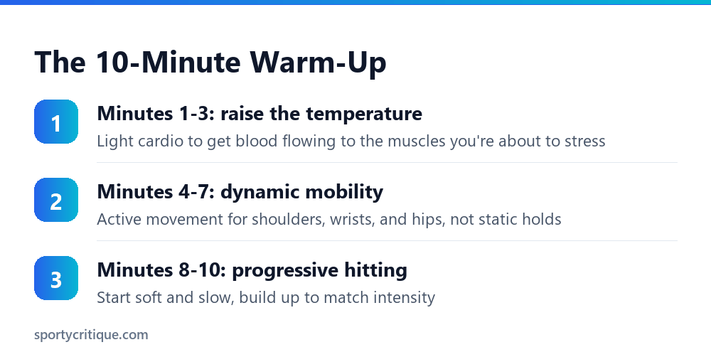 Table tennis 10-minute warm-up routine