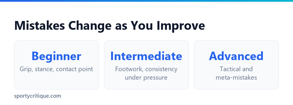 How table tennis mistakes change as you improve