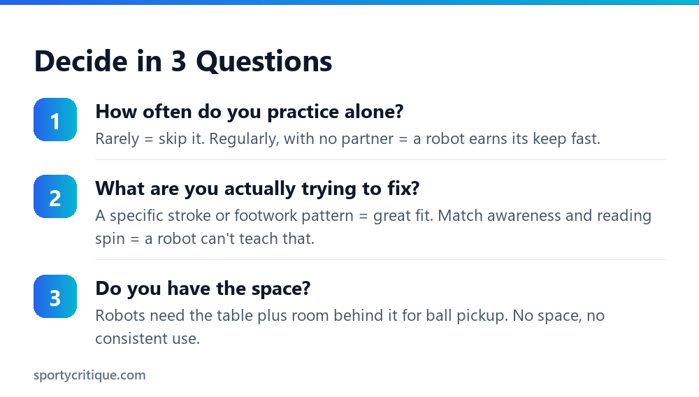 How to decide if a table tennis robot is worth it