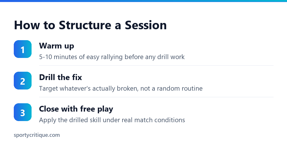 How to structure a table tennis practice session