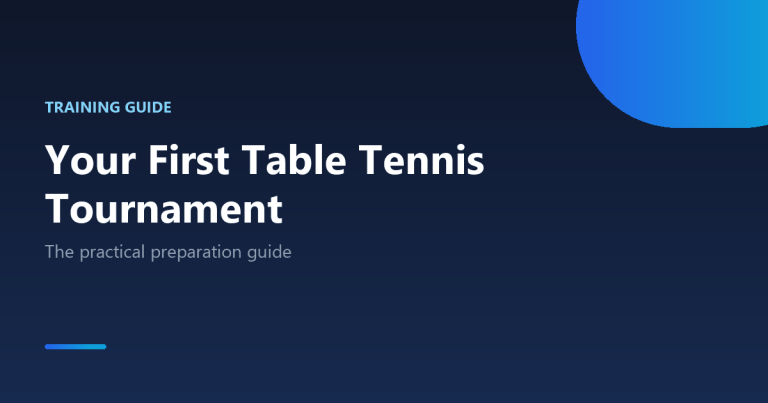 Table tennis tournament preparation