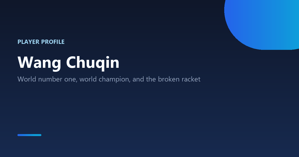 Wang Chuqin table tennis player profile