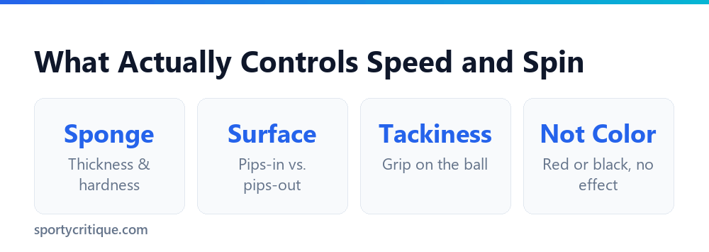 What actually controls ping pong paddle speed and spin