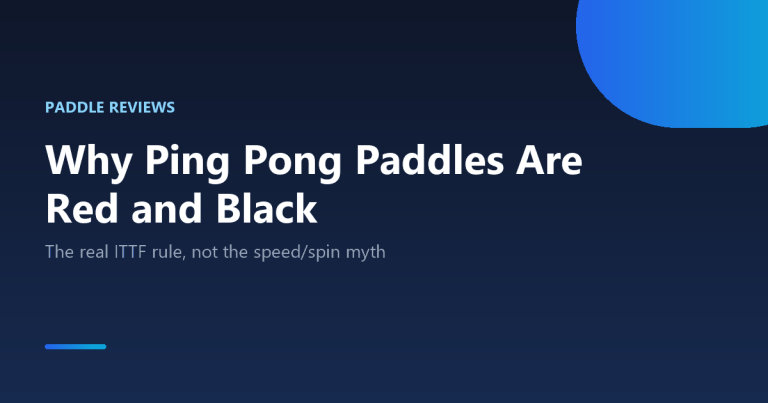 Why ping pong paddles are red and black