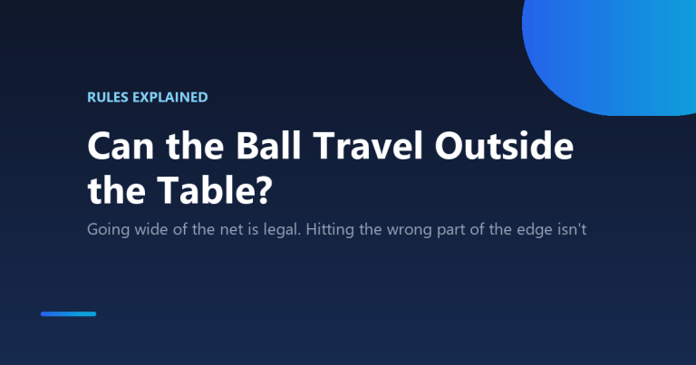 Can the ball travel outside the table in table tennis, rules explained