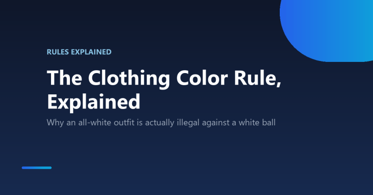 The table tennis clothing color rule, explained