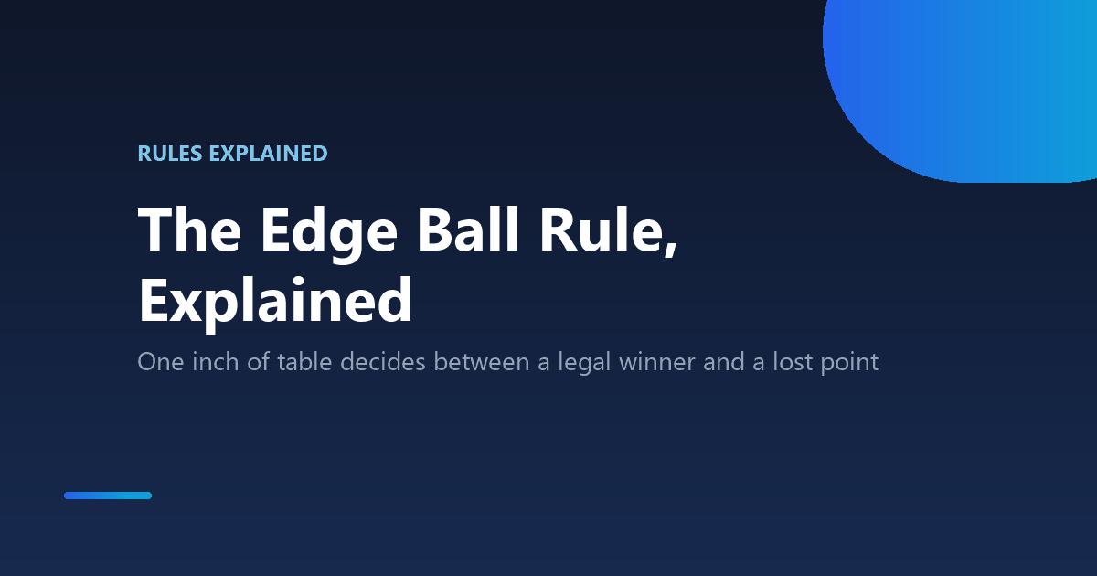 The edge ball rule in table tennis, explained