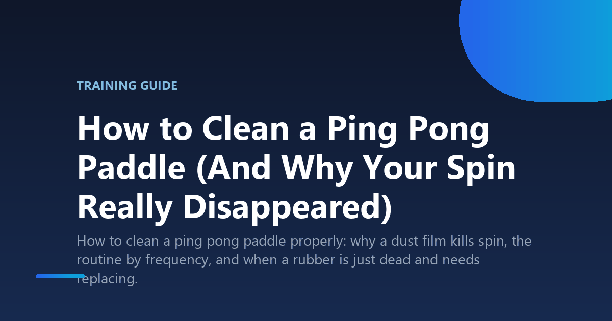 How to Clean a Ping Pong Paddle (And Why Your Spin Really Disappeared)