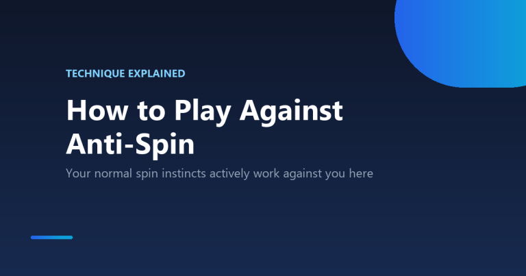 How to play against anti-spin rubber in table tennis