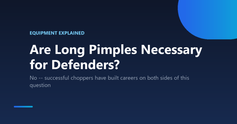 Are long pimples necessary for defensive players in table tennis
