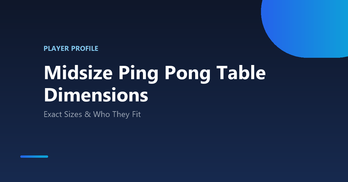 Midsize Ping Pong Table Dimensions