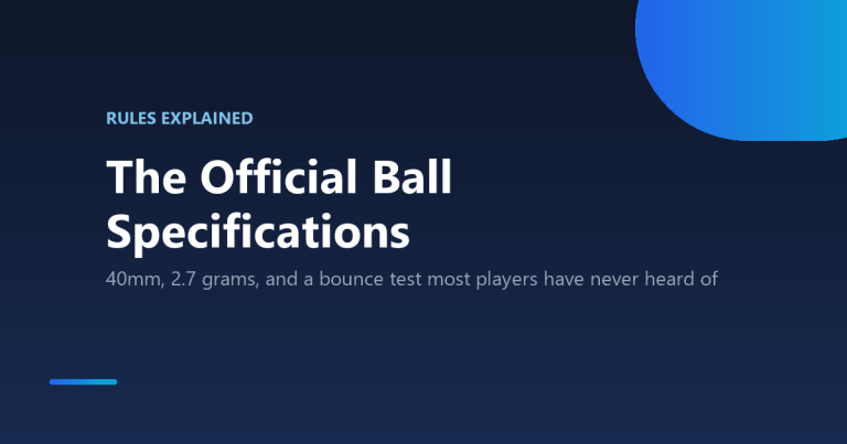 The official ITTF table tennis ball specifications