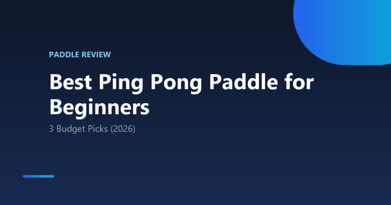 Best Ping Pong Paddle for Beginners