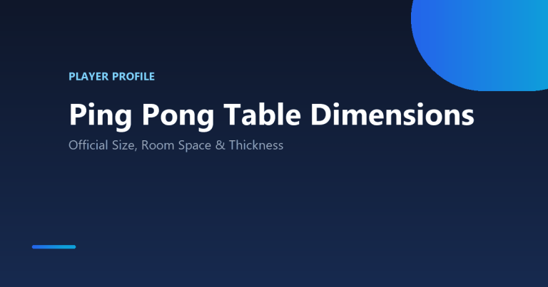 Ping Pong Table Dimensions