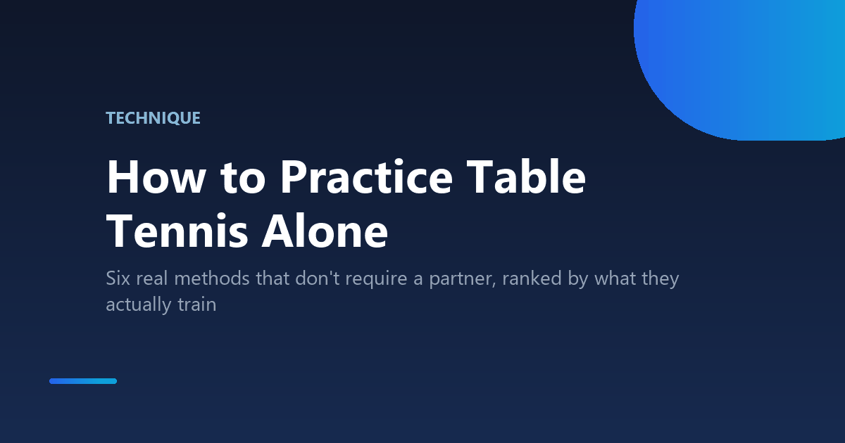 How to practice table tennis alone without a partner