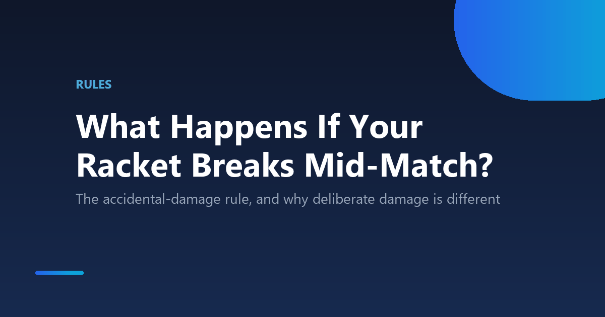 What Happens If Your Racket Breaks Mid-Match? 1 What happens if your racket breaks or is damaged during a table tennis match