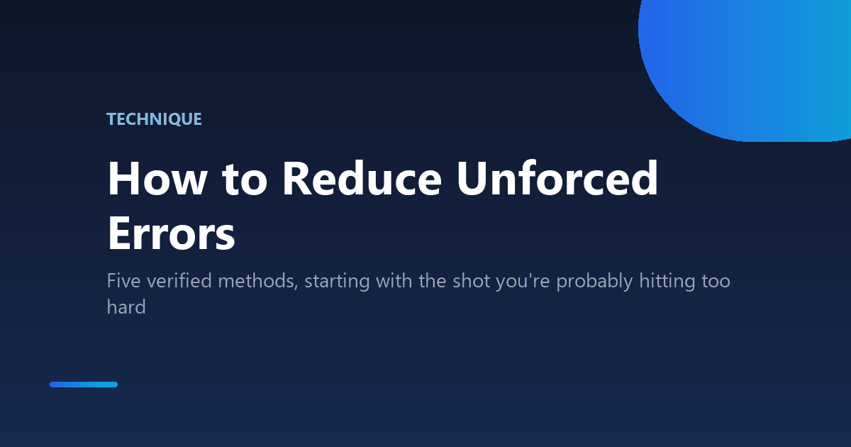How to reduce unforced errors in table tennis