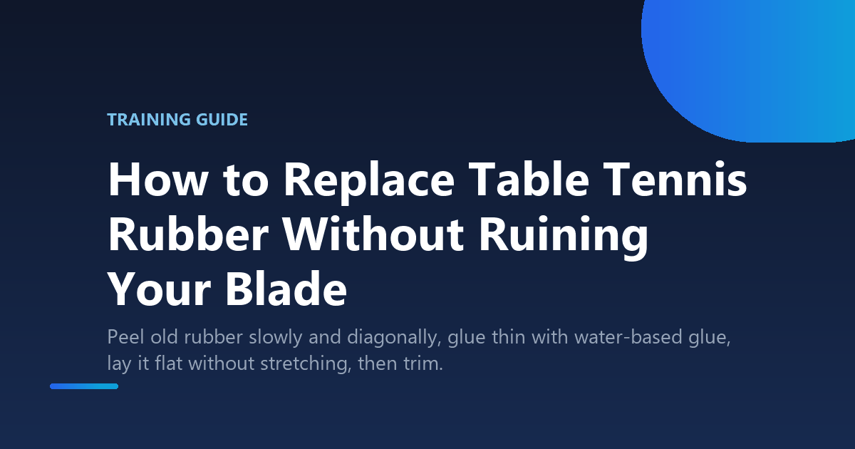 How to Replace Table Tennis Rubber Without Ruining Your Blade