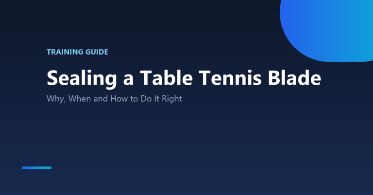 Sealing a Table Tennis Blade