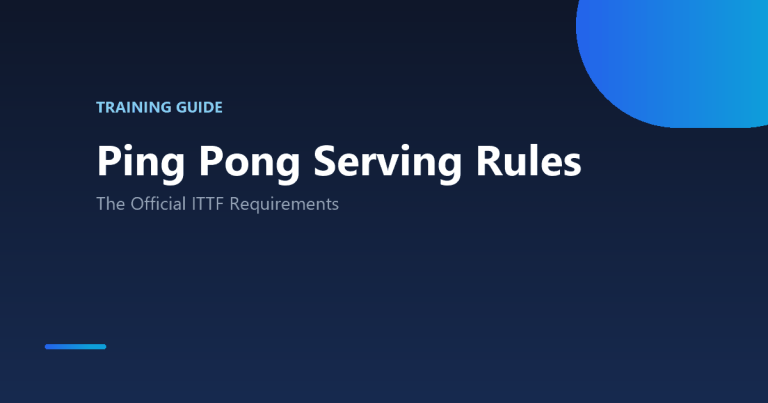 Ping Pong Serving Rules